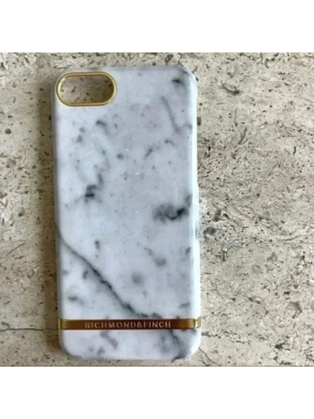R&F iPhone 6/6s/7/8 case glossy white marb…